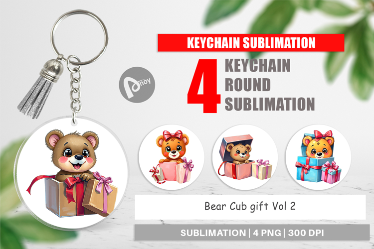 Keychain Bear Cub Gift