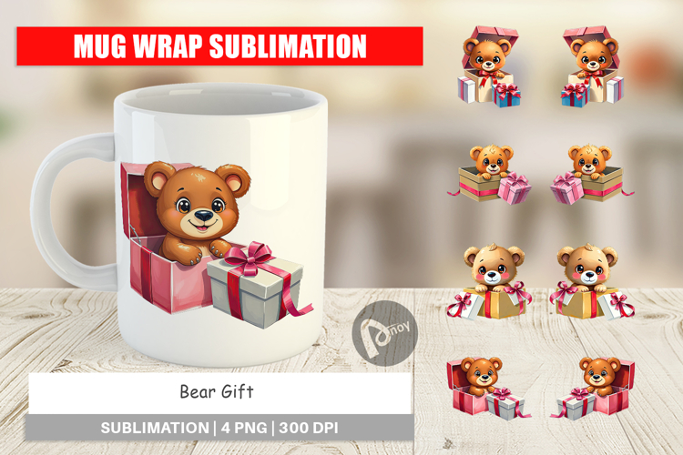 Mug Wrap Bear Gift