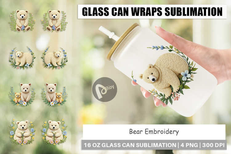 Glass Can Bear Embroidery