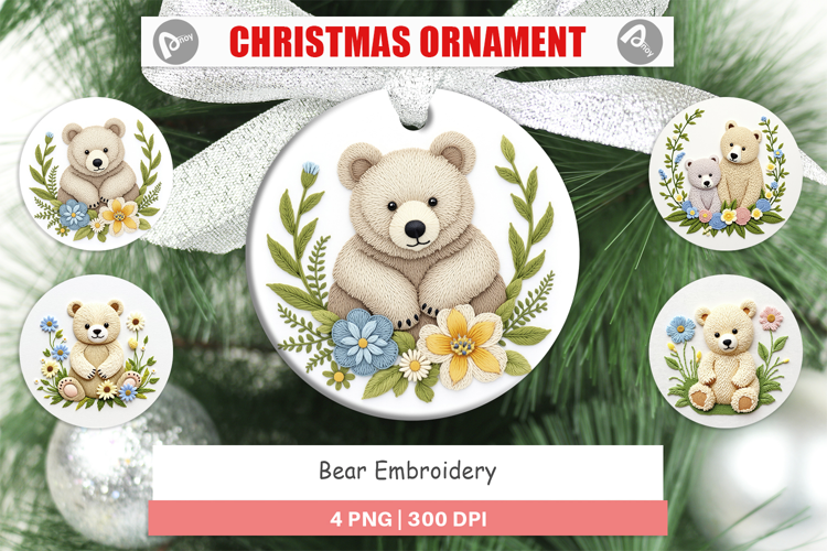 Ornament Bear Embroidery
