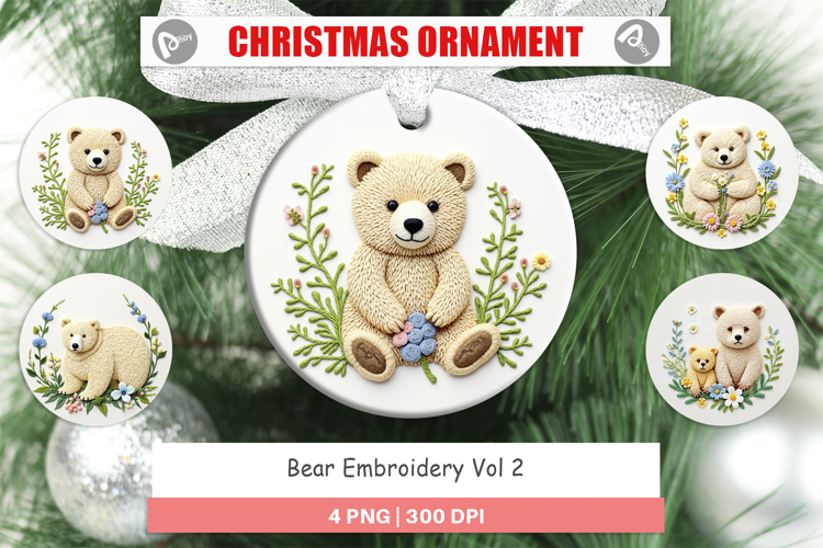 Ornament Bear Embroidery