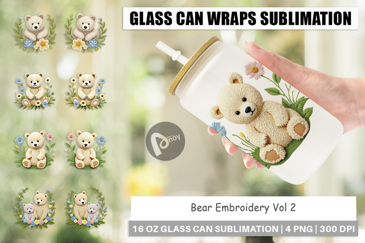 Glass Can Bear Embroidery