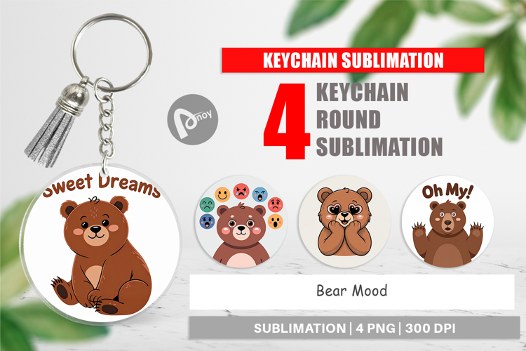 Keychain Bear Mood