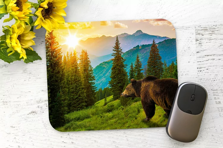 Bear Overlook - Mouse Pad Design- PhotoShop Design