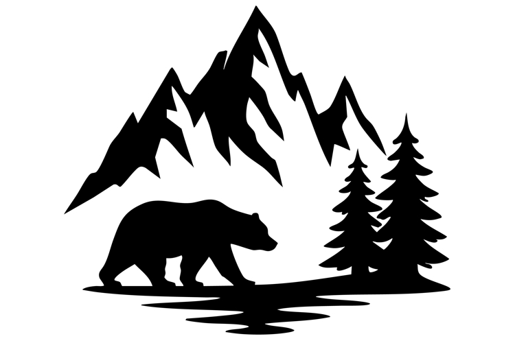 Pine Trees Silhouette Image 8