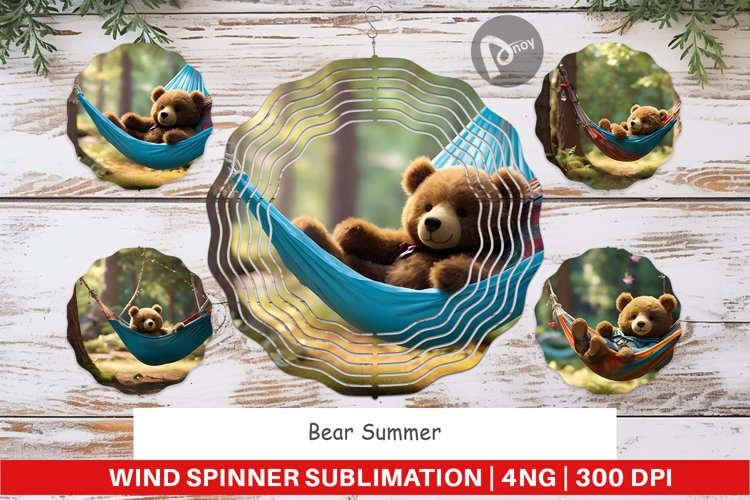 Wind Spinner Bear on Summer Day