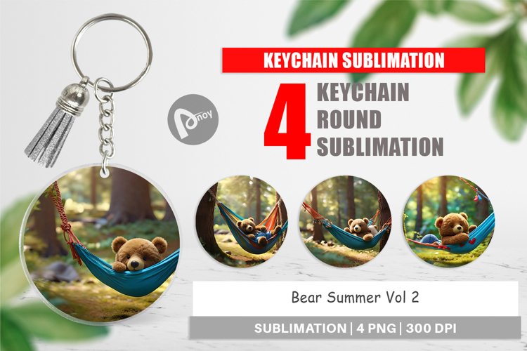 Keychain Bear on Summer Day