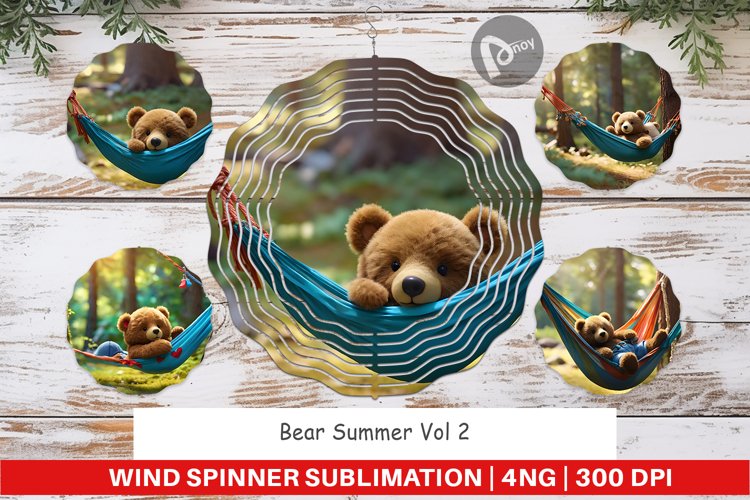 Wind Spinner Bear on Summer Day