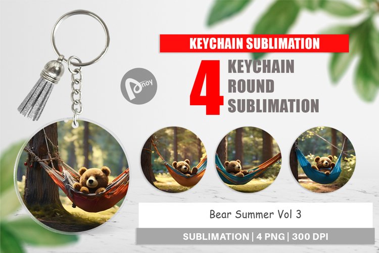 Keychain Bear on Summer Day