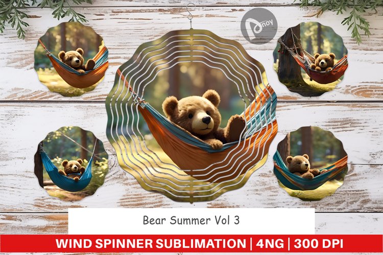 Wind Spinner Bear on Summer Day