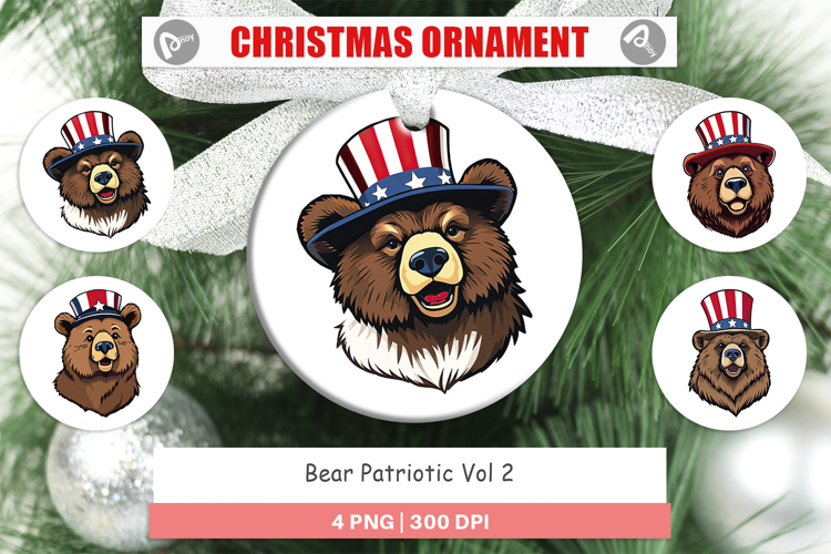 Ornament Bear Patriotic