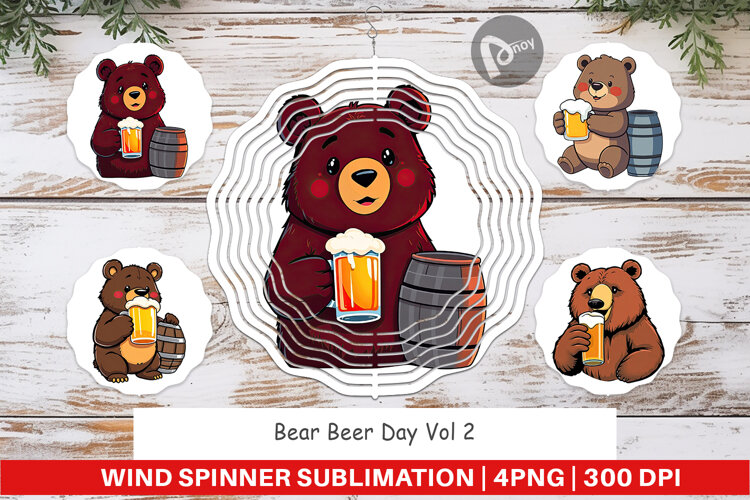 Wind Spinner Bear Beer Day example image 1