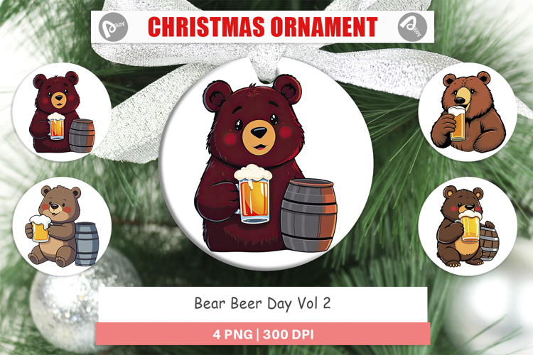 Ornament Bear Beer Day