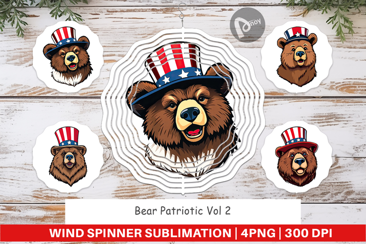 Wind Spinner Bear Patriotic