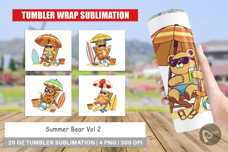 Tumbler Summer Bear