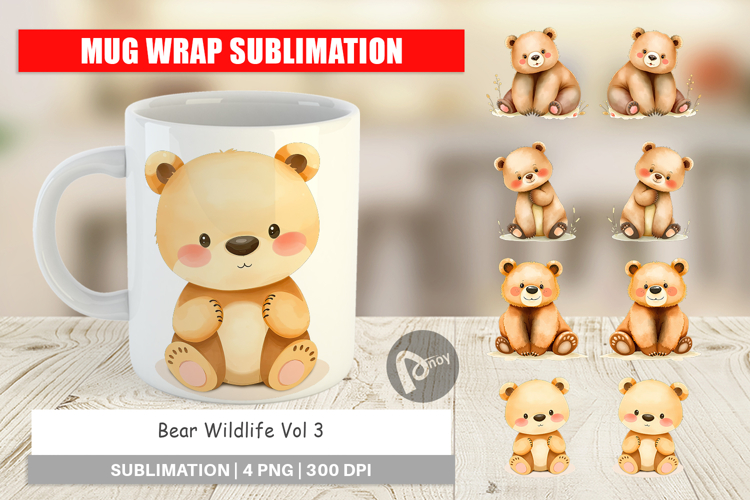 Mug Wrap Bear Wildlife