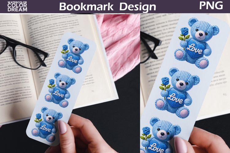 Valentine Bear Bookmark | Love Heart Bookmark
