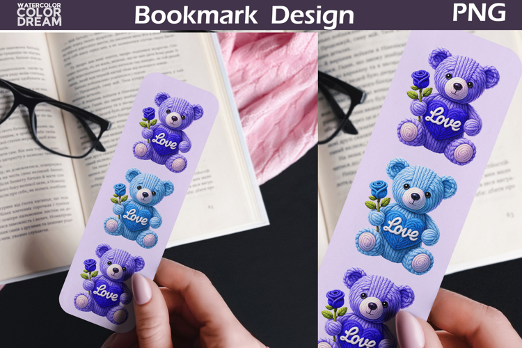 Valentine Bear Bookmark | Love Heart Bookmark