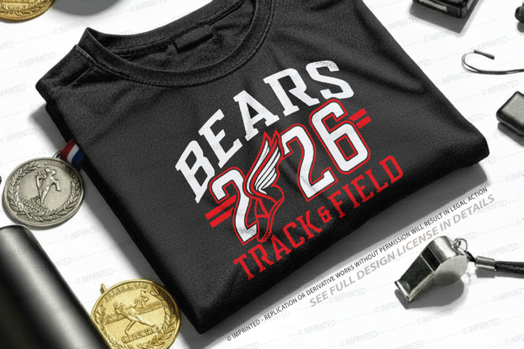 Bear Track and Field SVG