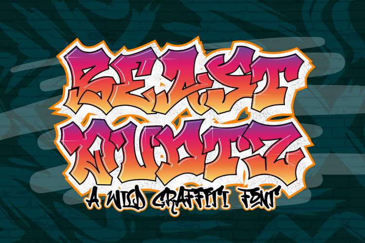Beast Quotz | Wild Graffiti Font example image 1