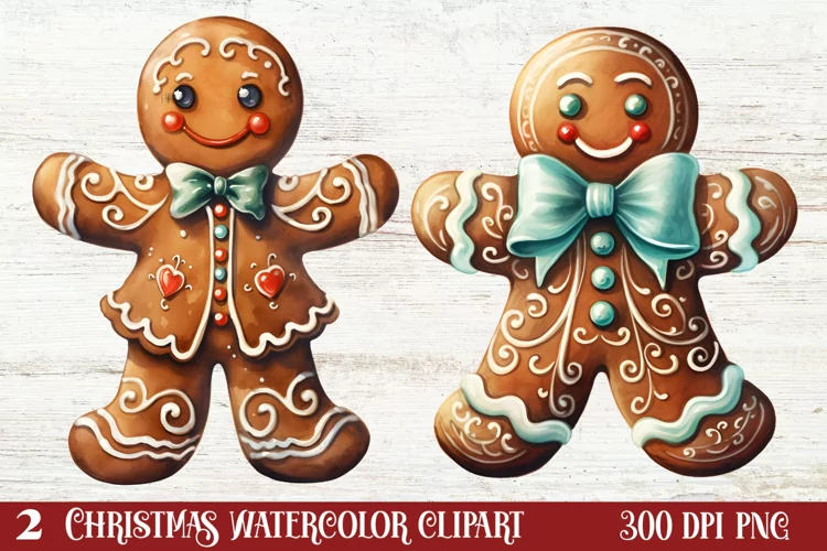 Beautiful Christmas Watercolor Clipart, Beautiful Christmas