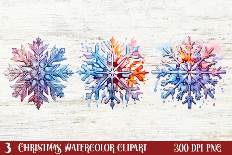 Beautiful Christmas Watercolor Clipart, Beautiful Christmas