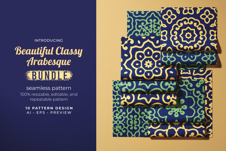 Beautiful Classy Arabesque - Seamless Pattern example image 1