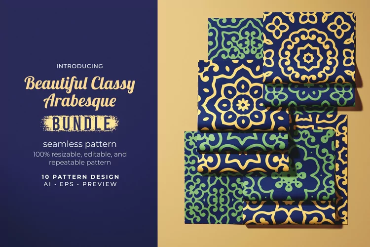 Beautiful Classy Arabesque - Seamless Pattern