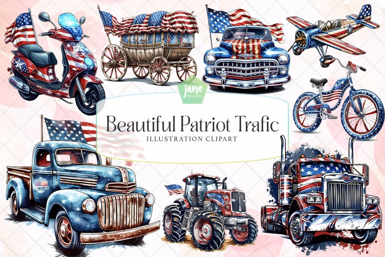 Beautiful Patriot Traffic Sublimation Bundle