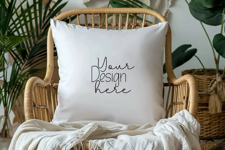 Beautiful-Square-Pillow Mockup
