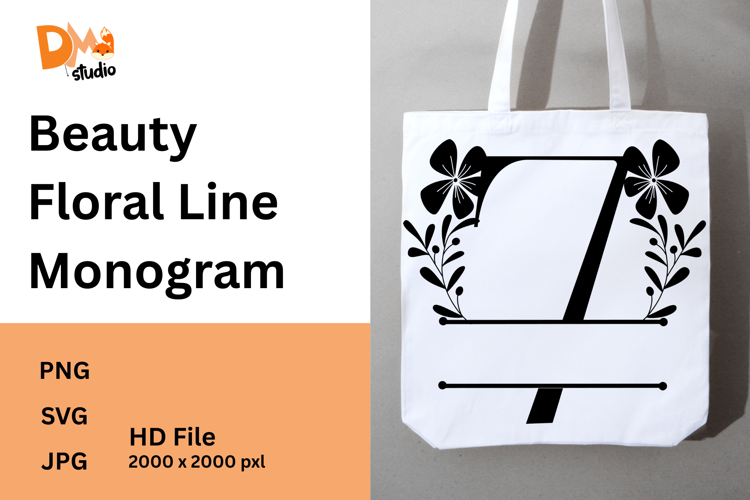 Beauty Floral Line Monogram