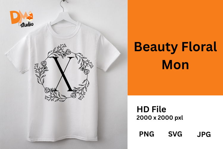 Beauty Floral Mon Monogram