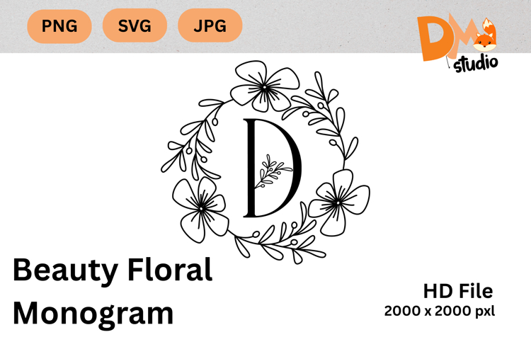 Beauty Floral Monogram
