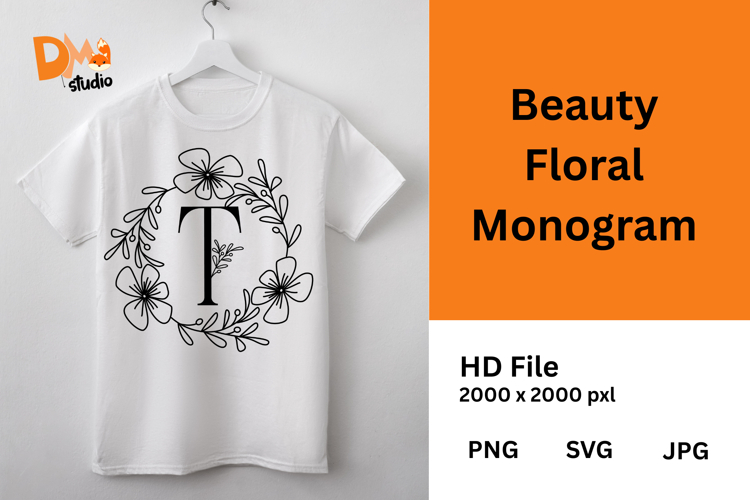 Lily Buds Line Monogram