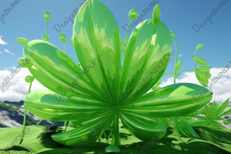 3D Leaf Background example image 1