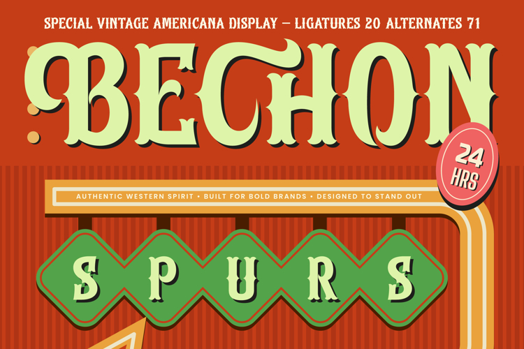 Bechon Spurs Special Vintage Americana Display example image 1