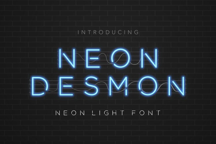 Neon Desmon - Neon Light Font example image 1