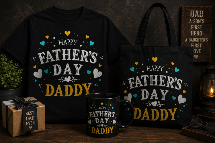 Happy Father’s Day PNG | Vintage Dad & Father’s Day Design