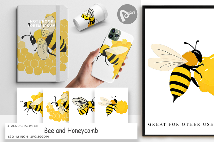 Bee Scrapbook Paper Image 23