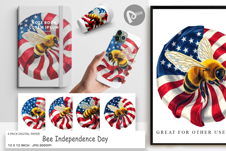 Bee Scrapbook Paper