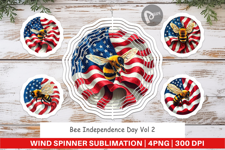 Wind Spinner Bee 4th of July