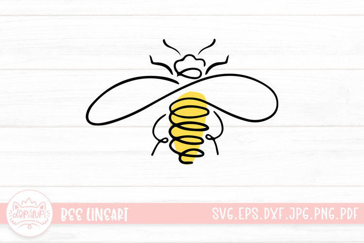 Abstract Line Bumble Bee Logo