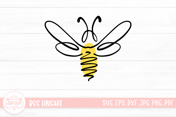 Abstract Line Bumble Bee Logo