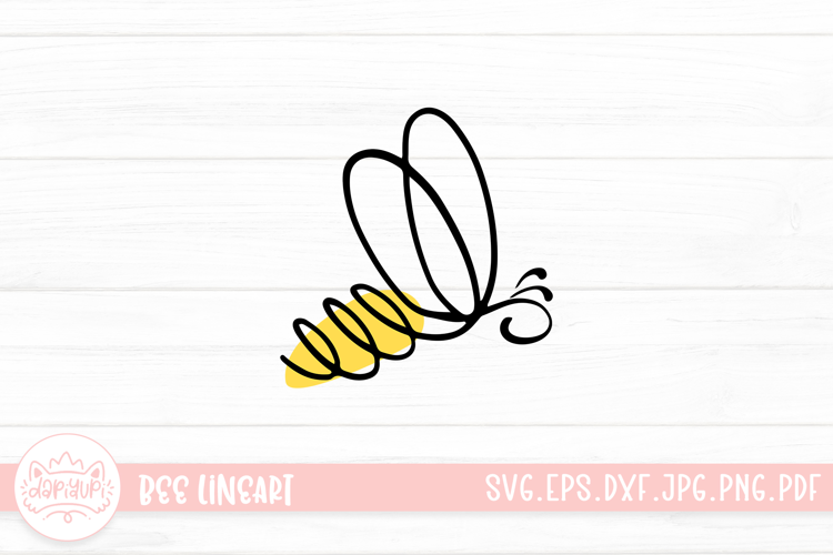 Abstract Line Bumble Bee Logo