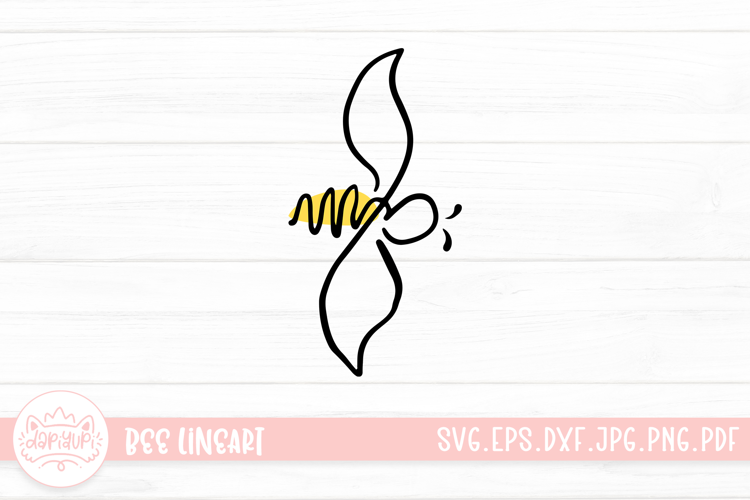 Abstract Line Bumble Bee Logo