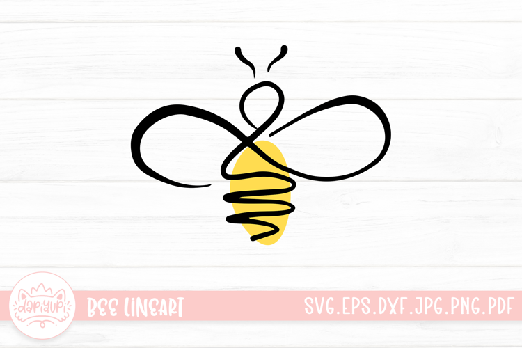 Abstract Line Bumble Bee Logo