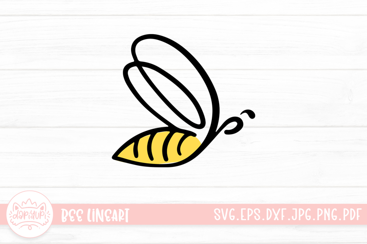 Abstract Line Bumble Bee Logo