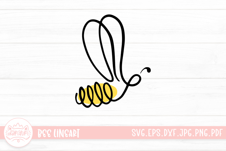Abstract Line Bumble Bee Logo