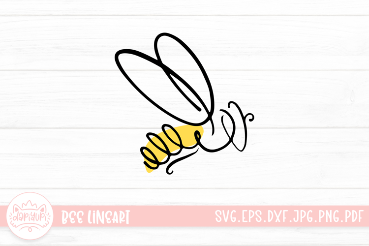 Abstract Line Bumble Bee Logo