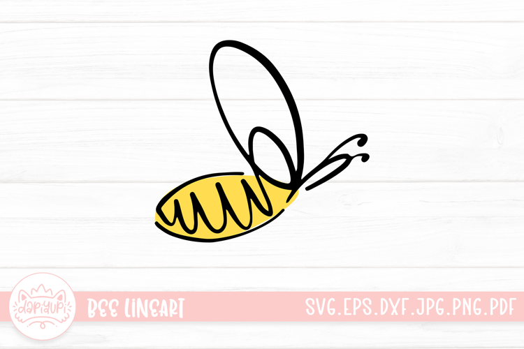 Abstract Line Bumble Bee Logo